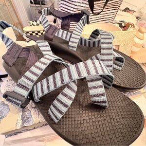 Chaco Striped Blue and Black Sandals